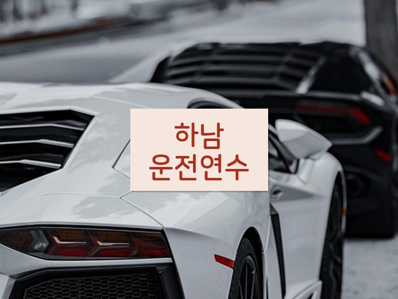 하남운전연수 후기