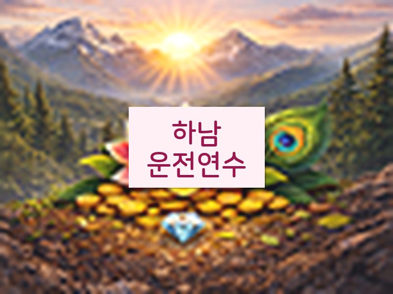 하남운전연수 후기