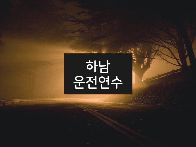 하남운전연수 후기