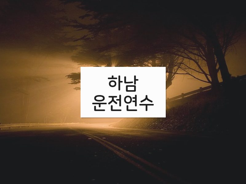 하남운전연수 후기