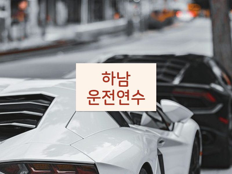 하남운전연수 후기