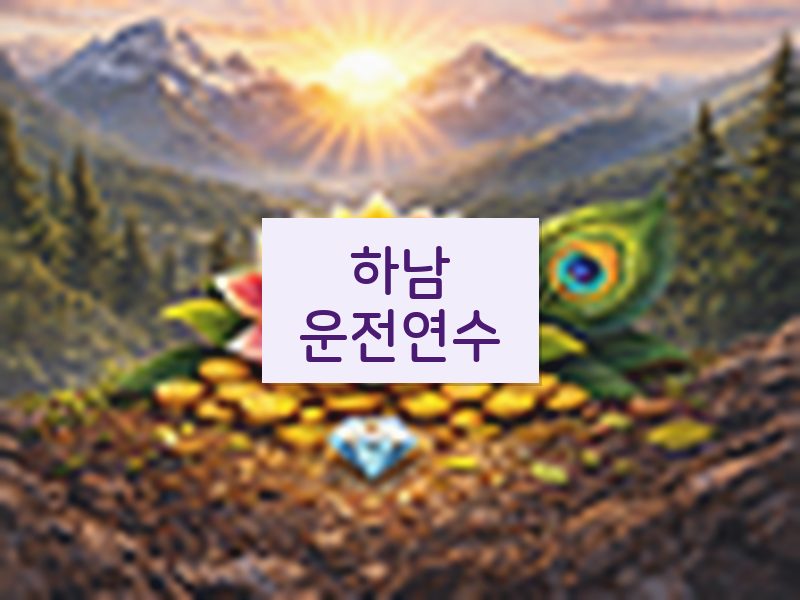 하남운전연수 후기