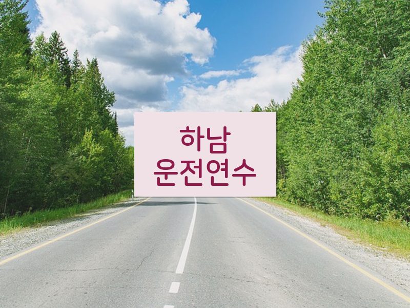 하남운전연수 후기