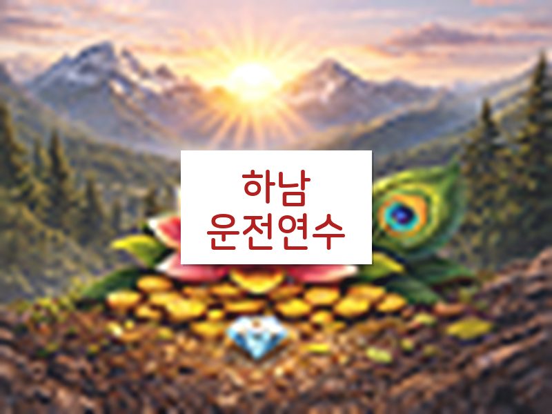 하남운전연수 후기