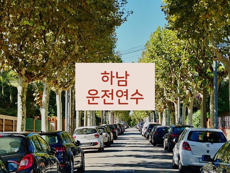 하남운전연수 후기